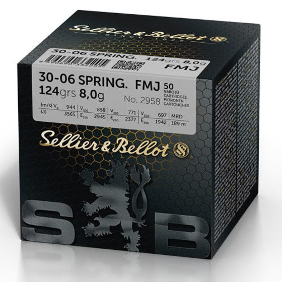 Bilde av 30-06 Sellier&Bellot Training 8g/124grs FMJ 50pk.