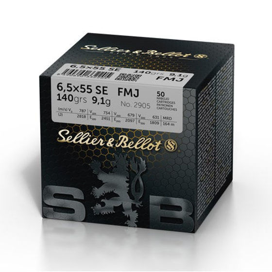 Bilde av 6,5x55 Sellier&Bellot Training 9,1g / 140grs FMJ