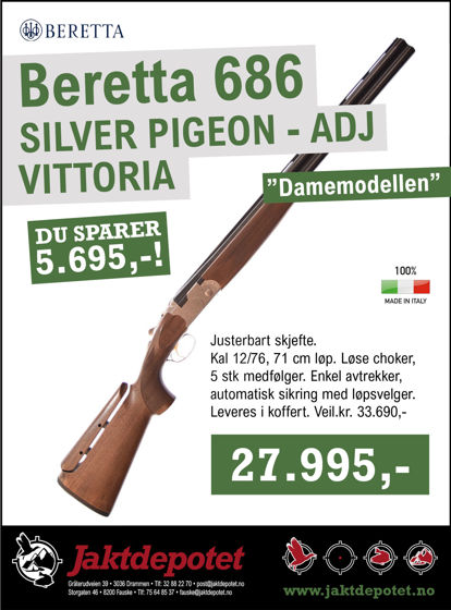 Bilde av Beretta 686 Silver Pigeon MY 19 Vittoria ADJ 12/76 67 cm løp