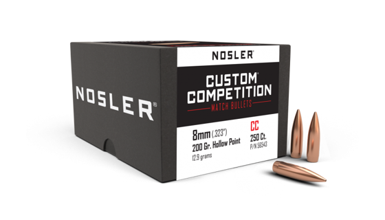 Bilde av .323 (8mm) Nosler 200gr Custom Competition HPBT (250 ct.)