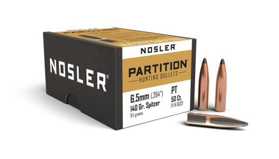 Bilde av .264 Nosler 6.5mm 140gr Sp Partition (50 ct.)