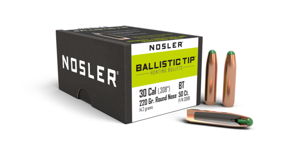 Bilde av .30 Nosler Ballistic Tip RN 220grs. 50pk.