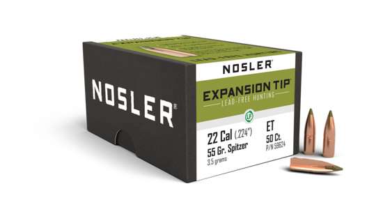 Bilde av .224 Nosler E-Tip Lead Free 55grs. 50 pk.