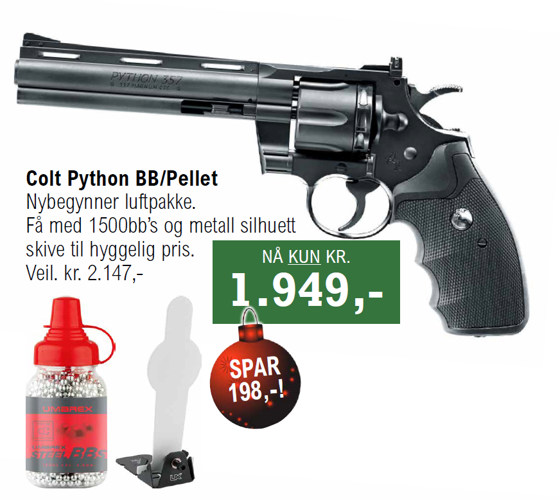 Bilde av Colt Python BB/pellet nybegynner luftpakke