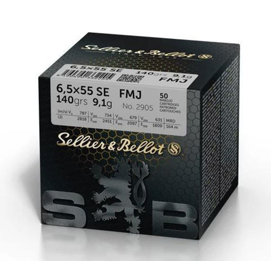 Bilde av 6,5x55 Sellier&Bellot Training 9,1g / 140grs FMJ