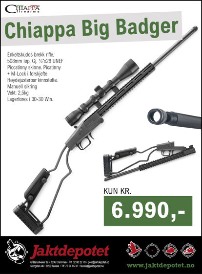 Bilde av Chiappa Big Badger, 51cm, Gj.1/2"x28 Kal.