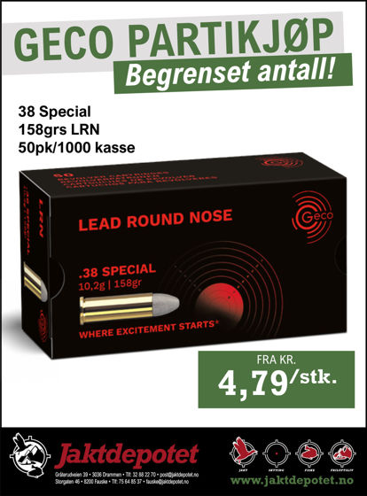 Bilde av 38 Special Geco LRN 158grs. 50pk