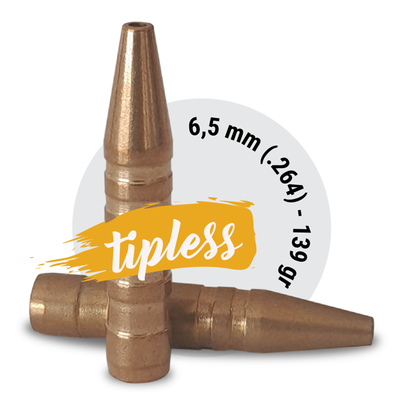 Bilde av .264 6,5 mm Fox Classic hunter 139 gr TIPLESS 9,Og